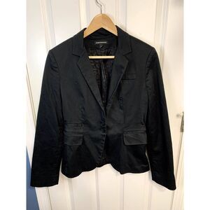 Express Design Studio Black Cotton Blazer Jacket Size 10